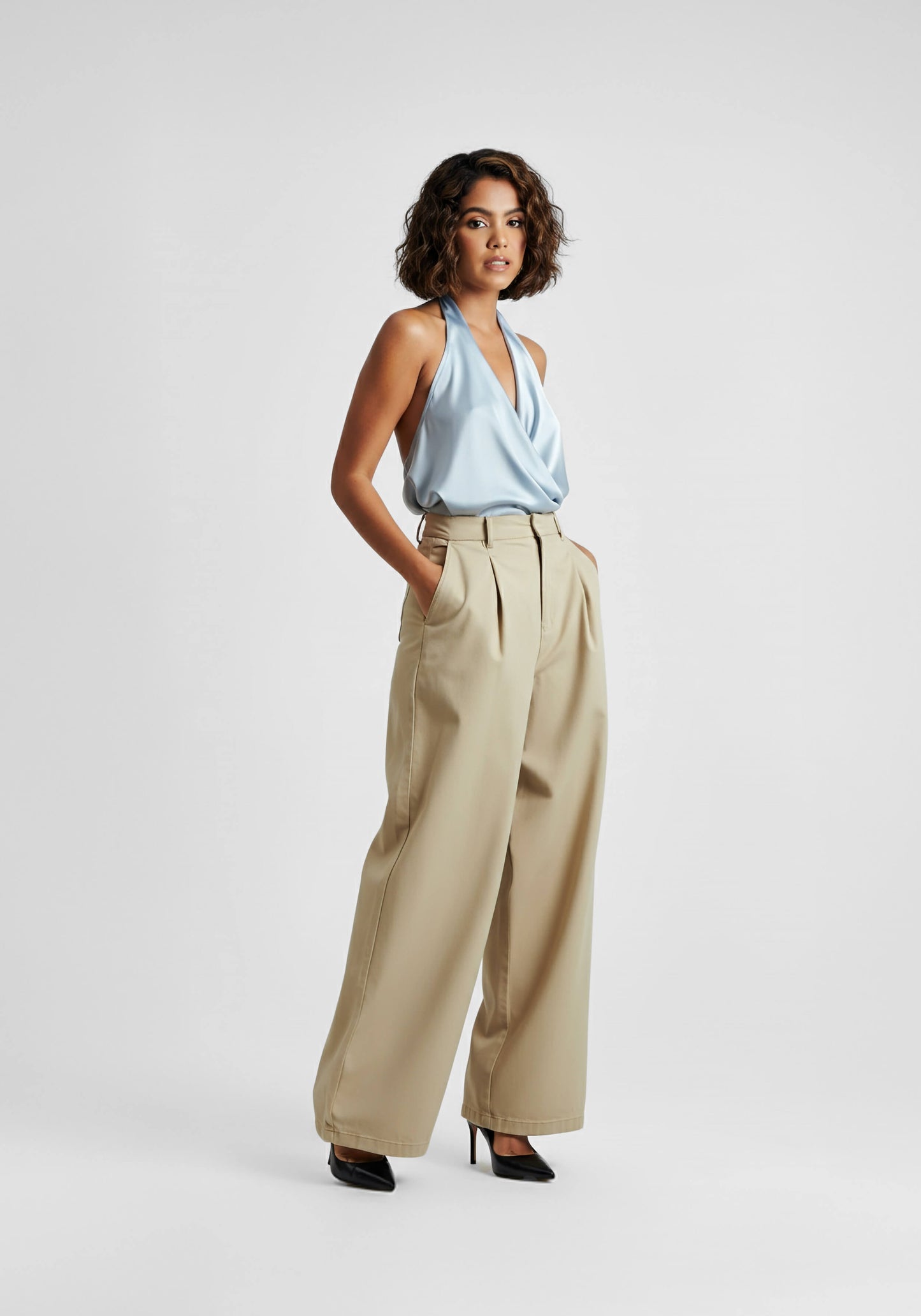 Silk Halter Neck Top