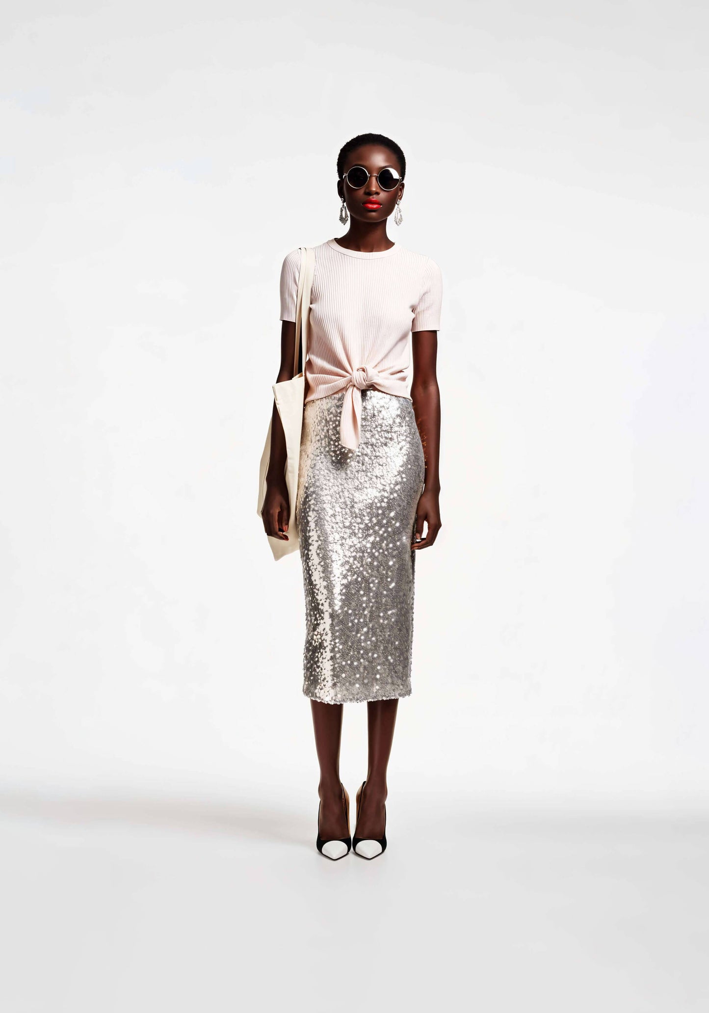 Sequin Midi Skirt